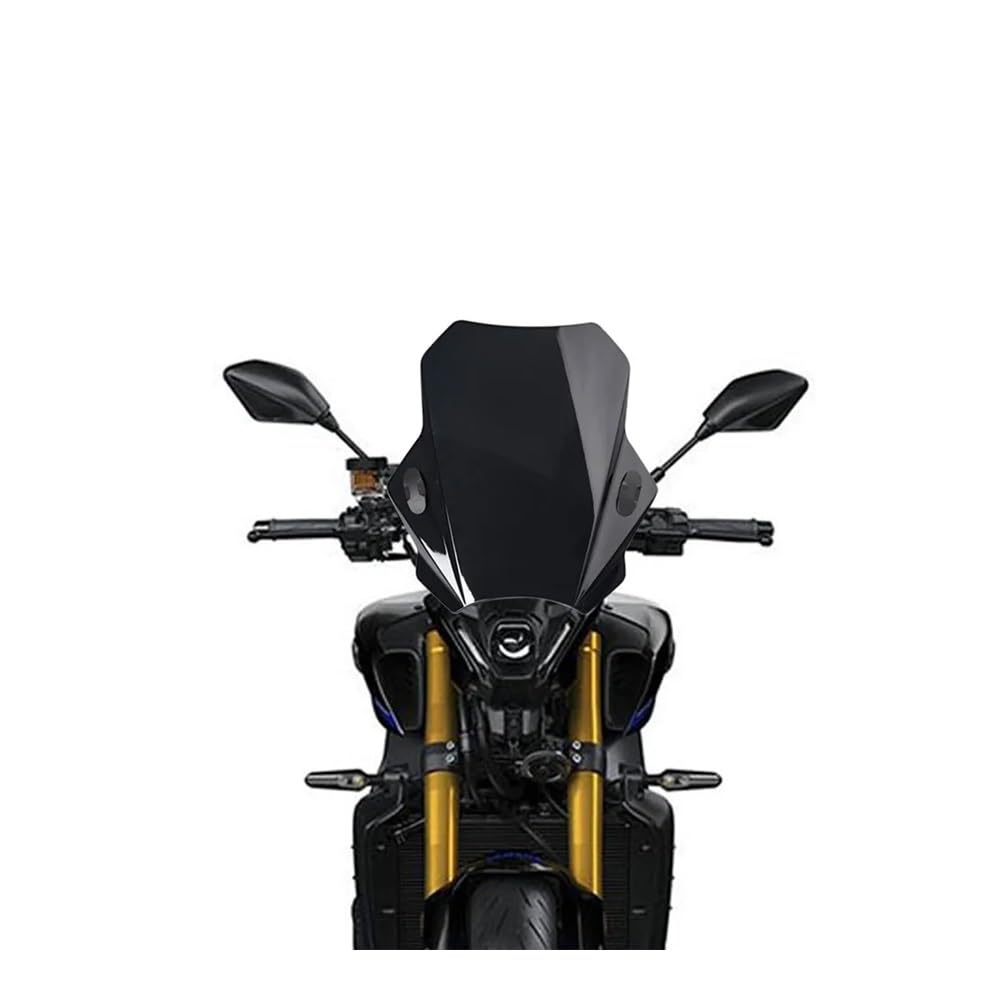 Windschild Spoiler Einstellbare Windschutzscheibe Motorrad Windabweiser Für Y&amaha Für MT-09 Für MT09 / SP Für FZ-09 Für FZ09 2021 2022(Black) von MLTLKPPVNG