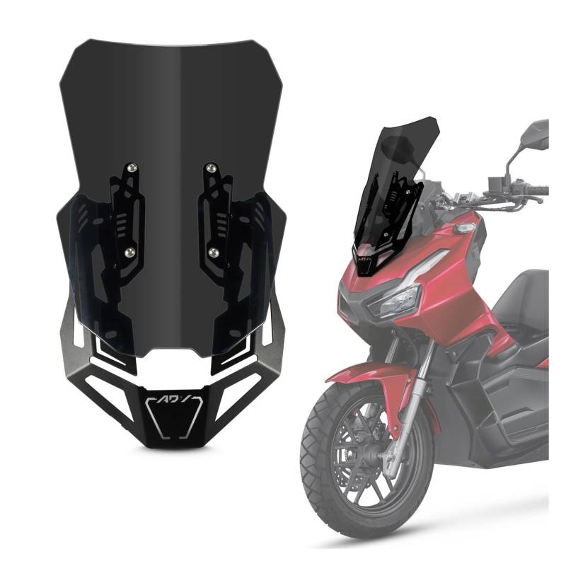 Windschild Spoiler Für Für ADV 160 Für Adv160 2020 2021 2022 2023 Motorrad Frontscheibe Windschutz Mit Halterung Deflektor Kit(A) von MLTLKPPVNG