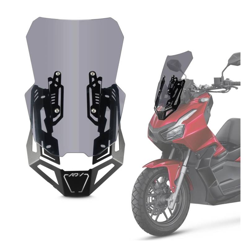 Windschild Spoiler Für Für ADV 160 Für Adv160 2020 2021 2022 2023 Motorrad Frontscheibe Windschutz Mit Halterung Deflektor Kit(D) von MLTLKPPVNG