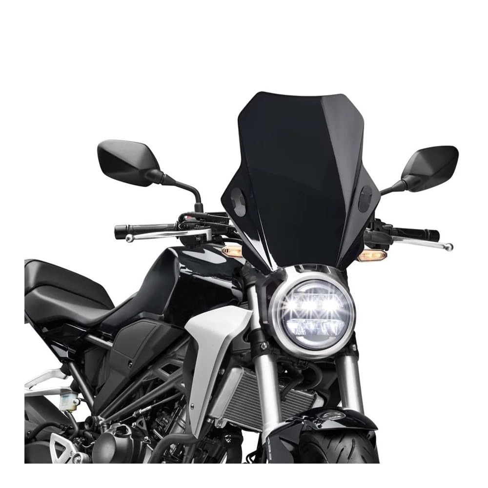 Windschild Spoiler Für Für CB150R Für CB300R 2018 2019 2020 2021 2022 Motorrad Einstellbare Windschutzscheibe(Black) von MLTLKPPVNG