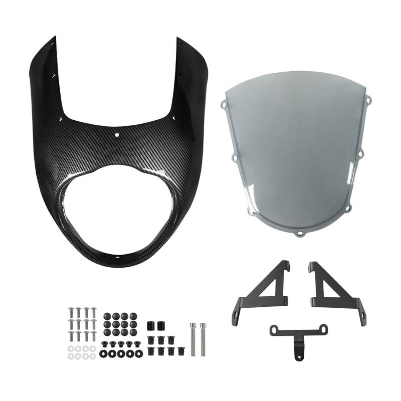 Windschild Spoiler Für K&awasaki Für Vulcan S Für EN650 2015-2024 Für VN650 Front Scheinwerfer Abdeckung Retro Verkleidung Motorrad Windschutz(CNL-LSM) von MLTLKPPVNG