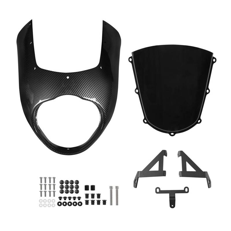 Windschild Spoiler Für K&awasaki Für Vulcan S Für EN650 2015-2024 Für VN650 Front Scheinwerfer Abdeckung Retro Verkleidung Motorrad Windschutz(CNL-SMK) von MLTLKPPVNG