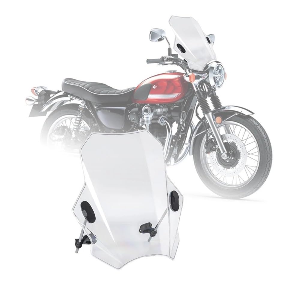 Windschild Spoiler Für K&awasaki Für W800 Für W800SE Motorrad Einstellbare Windschutzscheibe(Transparent) von MLTLKPPVNG