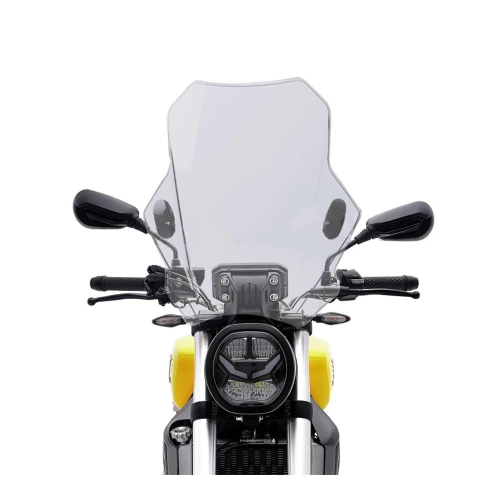 Windschild Spoiler Für VOGE Für Trofeo 350 500 AC Universal Motorrad Windschutz Motorräder Deflektor(Grau) von MLTLKPPVNG