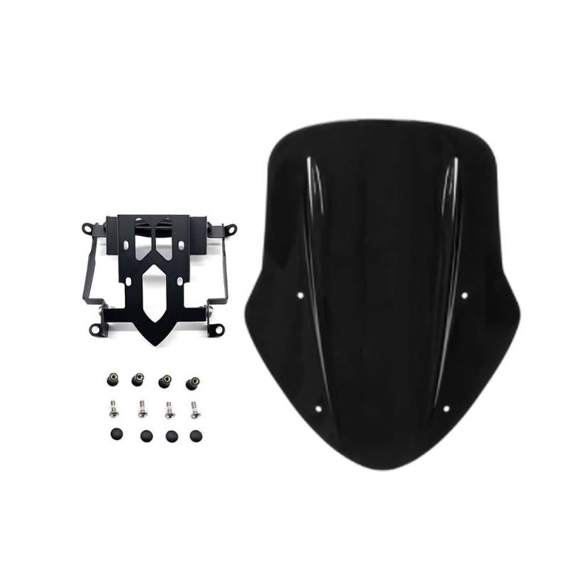 Windschild Spoiler Mit Montagehalterung Windschutzscheibe Für Du&Cati Für Diavel 2014-2017 2018 2019 2020 2021 Motorrad-Windschutzscheiben-Windabweiser-Abdeckung Schwarzer Rauch(2019-ON Black) von MLTLKPPVNG
