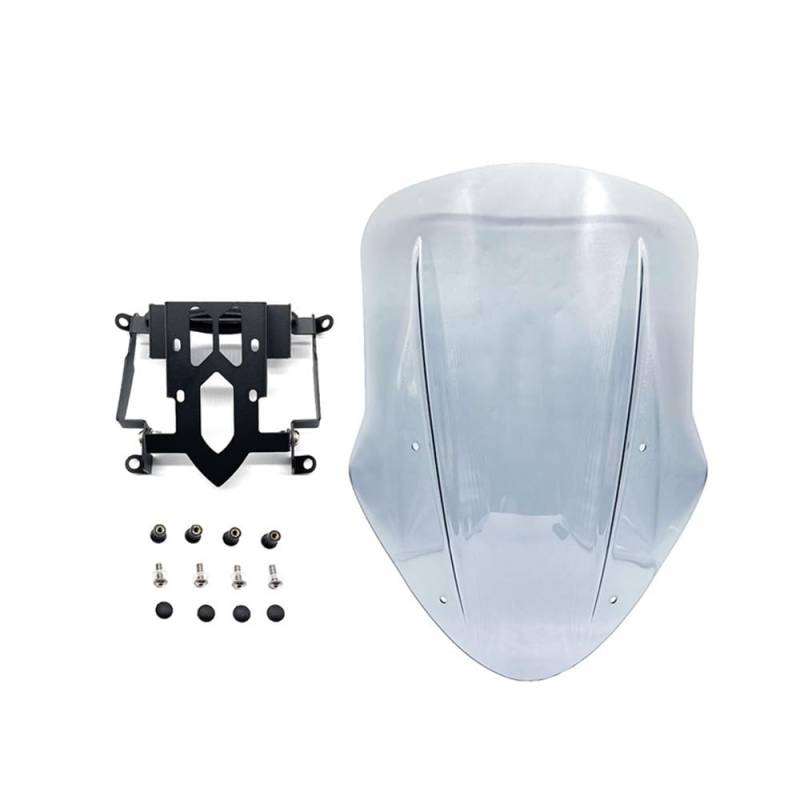 Windschild Spoiler Mit Montagehalterung Windschutzscheibe Für Du&Cati Für Diavel 2014-2017 2018 2019 2020 2021 Motorrad-Windschutzscheiben-Windabweiser-Abdeckung Schwarzer Rauch(2019-ON Light Smoke) von MLTLKPPVNG