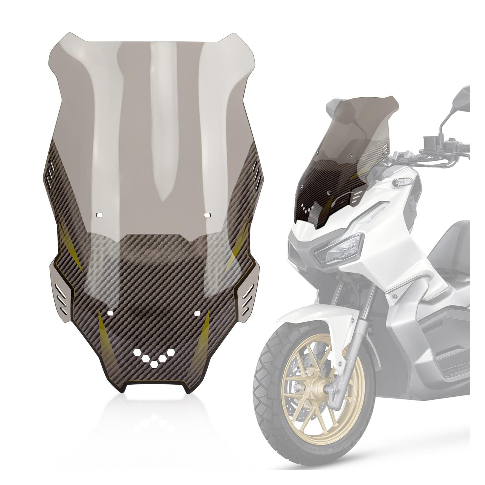 Windschild Spoiler Motorrad Windschutz Deflektor Schild Für Für ADV125 Für ADV150 2019 2020 2021 2022 Und Für ADV 160 2022 2023 ADV(Braun) von MLTLKPPVNG