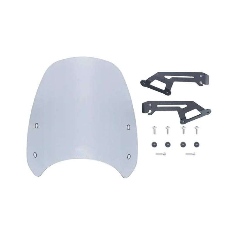 Windschild Spoiler Windschutzscheibe Für Du&cati Für Scrambler 400 803 2015-2020 Für Street Classic Für Desert Sled Motorrad Sport Fliegengitter Mit Halterung(Leichter Rauch) von MLTLKPPVNG