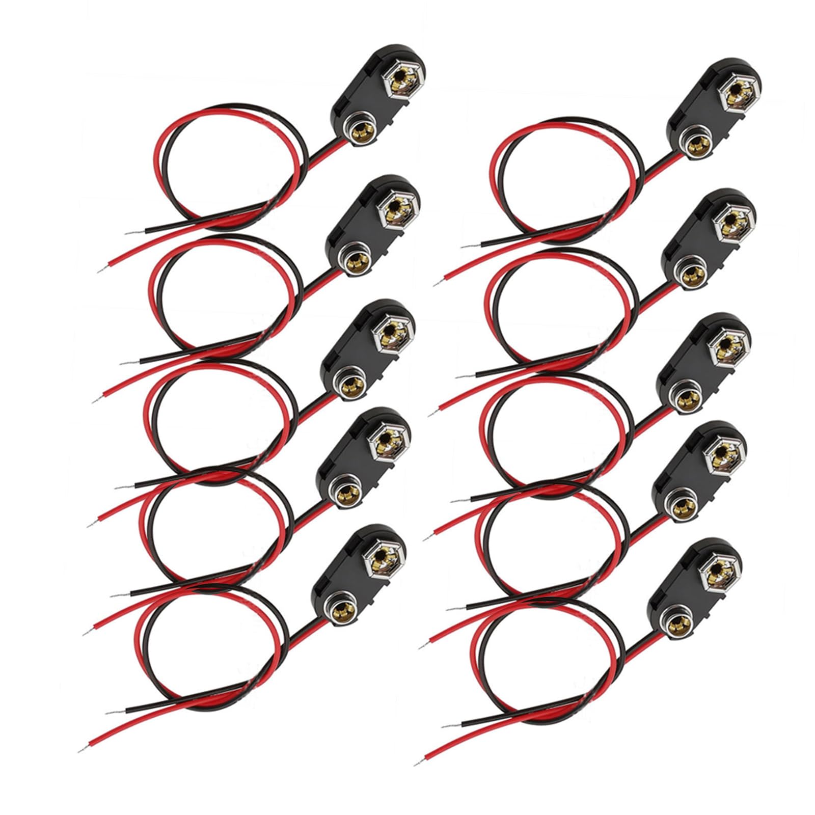 10 Stück 9-V Batterie Anschlussclip Mit Kabelbaumhalter I Typ Gehäuse Pigtail Snap Für 9-Volt Klemmen I Typ Gehäuse 10 Stück 9-V Batterie Anschlussclip Mit Kabelbaumhalter I Typ Gehäuse Pigtail Snap Für 9-Volt Klemmen I Typ Gehäuse von MLWSKERTY