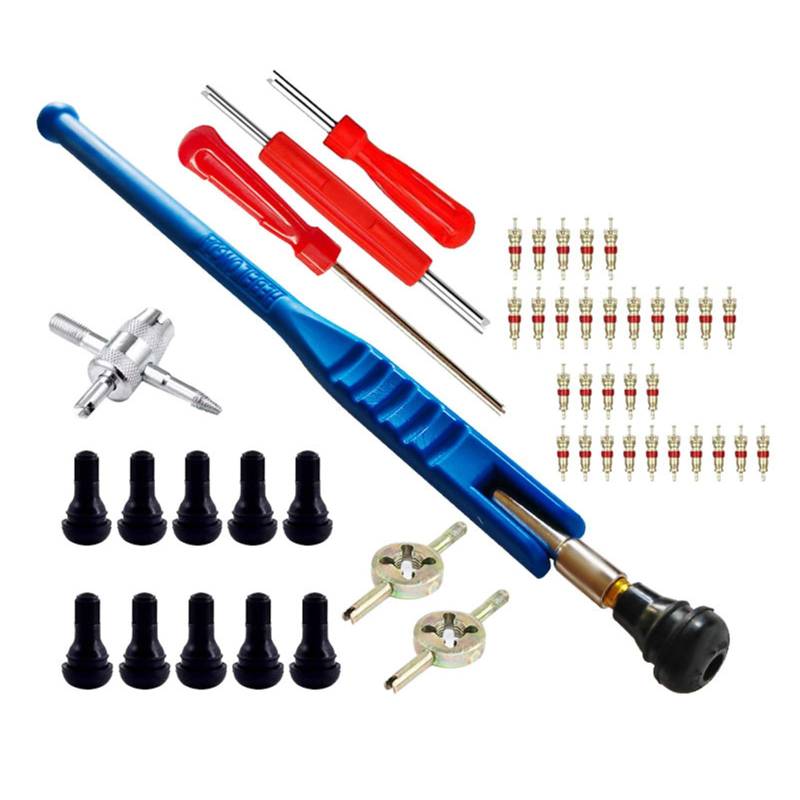 MLWSKERTY 47pcs Vielseitige Reifenventile Werkzeugsatzventile Installationstool Upgrades Für Automobiltechniker Und Enthusiasten von MLWSKERTY