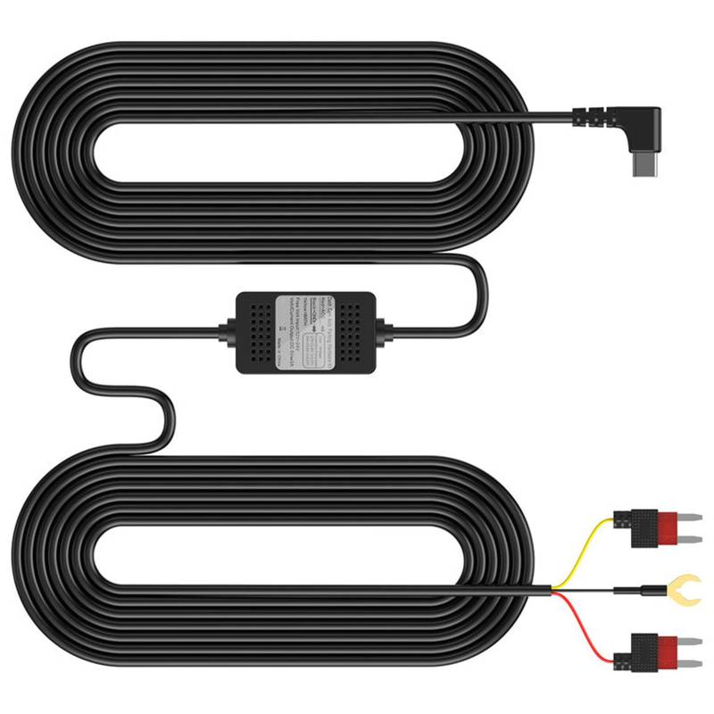 MLWSKERTY Dashcam Hartdraht USB Typ C 12 V 24 V Bis 5 V/3A Stromversorgung Für Die Autokamera Mit Niedrigen Spannungen Schutz Und Sicherungsadapter von MLWSKERTY