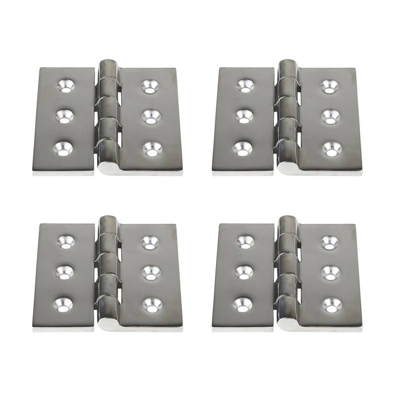 MLWSKERTY Edelstahlscharnien Marine Grad 4 Zoll Bootsschlüpfe Scharnier 100mm 6 Loch Gussschrank Türscharnierpackung 2/4 von MLWSKERTY