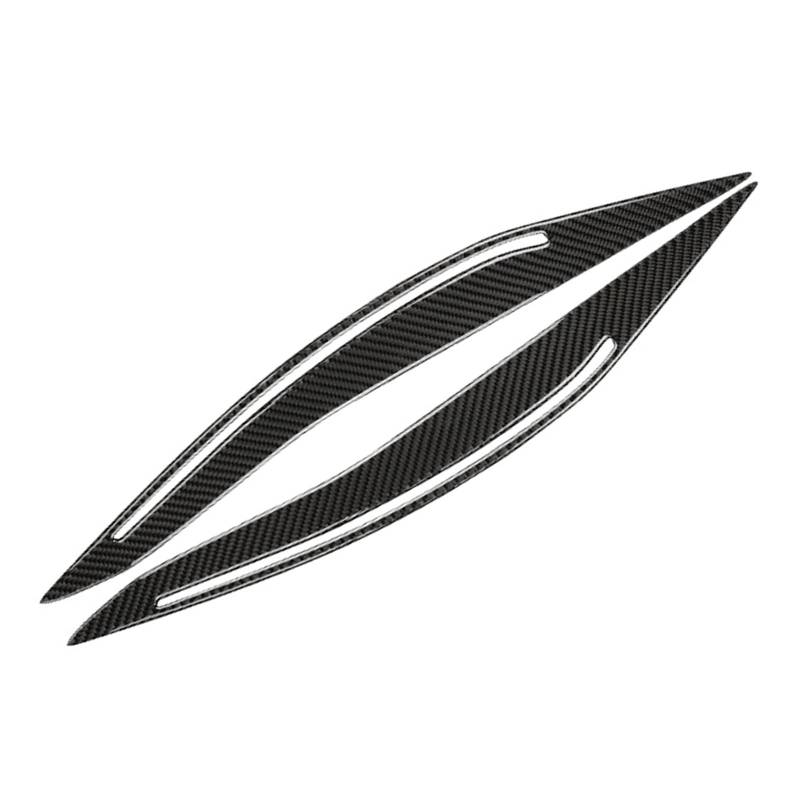 MLWSKERTY Mode Carbon Faser Scheinwerfer Augenlidstreifen Augenbrauen Deckel Spoiler Bodykit Kratzfest Für F10 Auto Enthusiasten 2X von MLWSKERTY