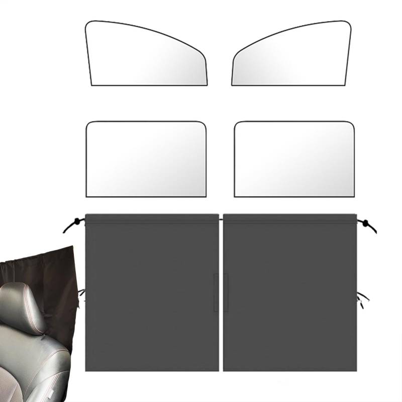 MLqkpwy Autovorhänge für Fenster | Atmungsaktiver Auto-Sichtschutz – UV-blockierender Sonnenschutz für Baby-Nickerchen, Camping, Schlaf, Autoreisen, Stillen, Haustierschutz von MLqkpwy