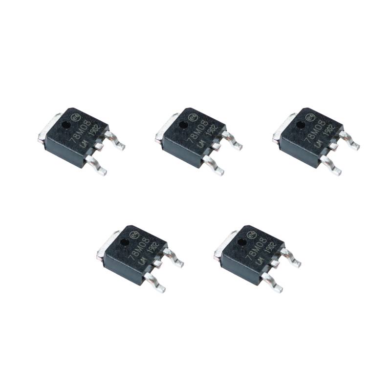 5 Stück Spannungsregler 8 V 500 mA 7808 78M08 L78M08 L78M08C LM78M08 TO-252 DPAK von MMMO