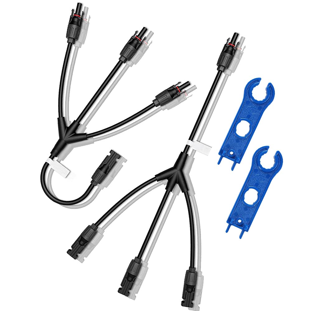MMOBIEL 2x Solarpanel-Steckverbinder 1-auf-3, Abzweig-Adapterkabel, Plug-&-Play, 30 cm / 1 Fuß Inkl. 2x Solarstecker-Schlüssel MMOBIEL 2x Solarpanel-Steckverbinder 1-auf-3, Abzweig-Adapterkabel, Plug-&-Play, 30 cm / 1 Fuß Inkl. 2x Solarstecker-Schlüssel von MMOBIEL
