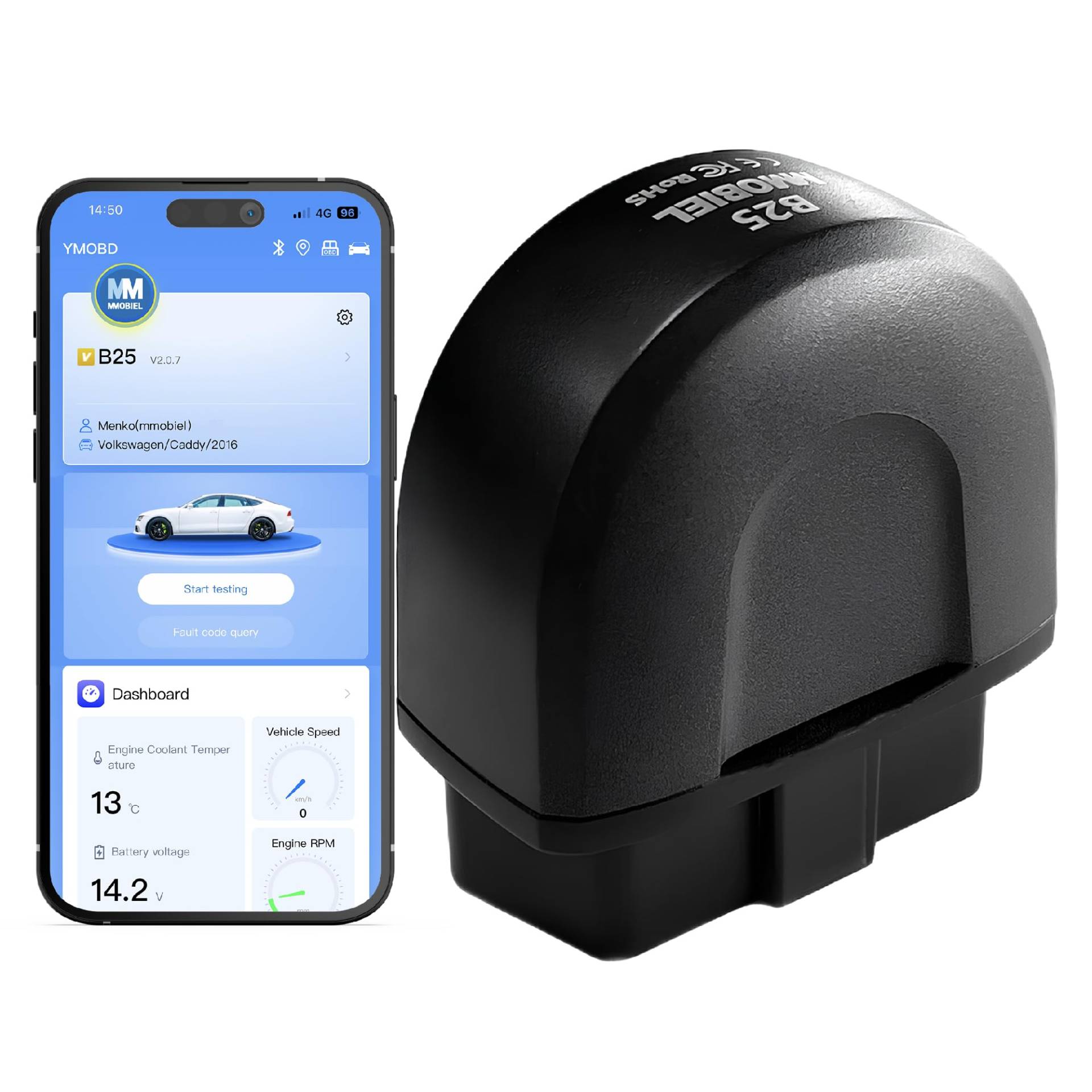 MMOBIEL OBD2 Scanner Bluetooth Pro Diagnosegerät OBD für alle Autos - Kompatibel mit iOS iPhone, iPad und Android - OBDII Auto-Scanner KFZ Fehler Code Lesen und Löschen – Drahtloser OBD2 Adapter Leser von MMOBIEL