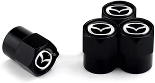 4 Stück Ventilkappen für Autoreifen und - räder für Mazda CX5 CX7 CX9 CX-5 CX3 MX-5, Autoventil Kappe, Reifen Ventilkappen Auto Zubehör,B von MMPZZ