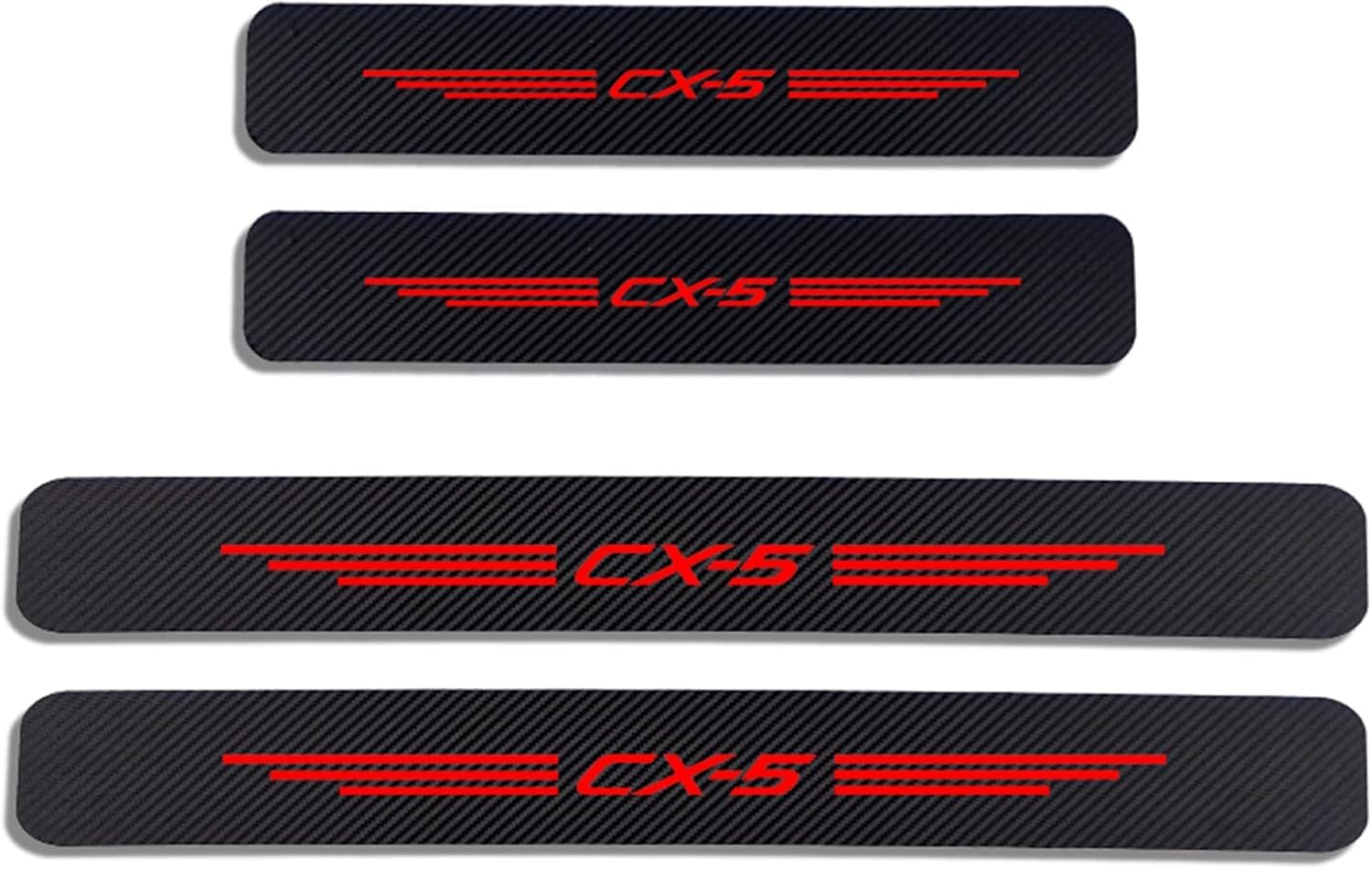 Auto Einstiegsleisten Schutzfolie Kohlefaser Türschweller für Mazda CX5 CX-5, Anti Scratch Türschweller Schutz Leisten Auto Zubehör,Red Auto Einstiegsleisten Schutzfolie Kohlefaser Türschweller für Mazda CX5 CX-5, Anti Scratch Türschweller Schutz Leisten Auto Zubehör,Red von MMPZZ
