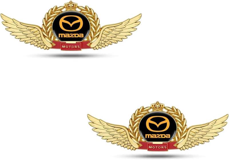Auto Logo Aufkleber für Mazda, Kühlergrill Logo & Kofferraum-Emblem Emblem Emblem Heckklappe Kofferraum Kotflügel Auto Dekoration,B von MMPZZ