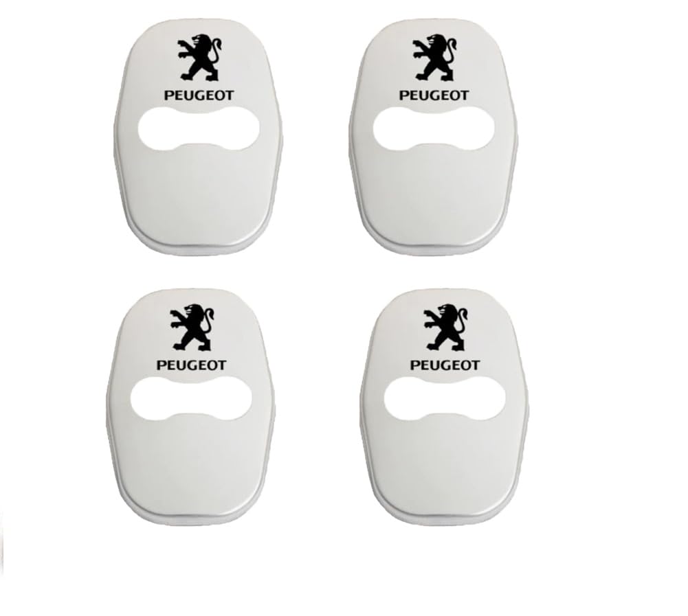 MMPZZ 4 Stück Autotürschlossabdeckung für Peugeot 208 308 408 508 2008 3008, Auto Türschloss Abdeckung Türschlossabdeckung Schutzkappe für Auto Dekor MMPZZ 4 Stück Autotürschlossabdeckung für Peugeot 208 308 408 508 2008 3008, Auto Türschloss Abdeckung Türschlossabdeckung Schutzkappe für Auto Dekor von MMPZZ