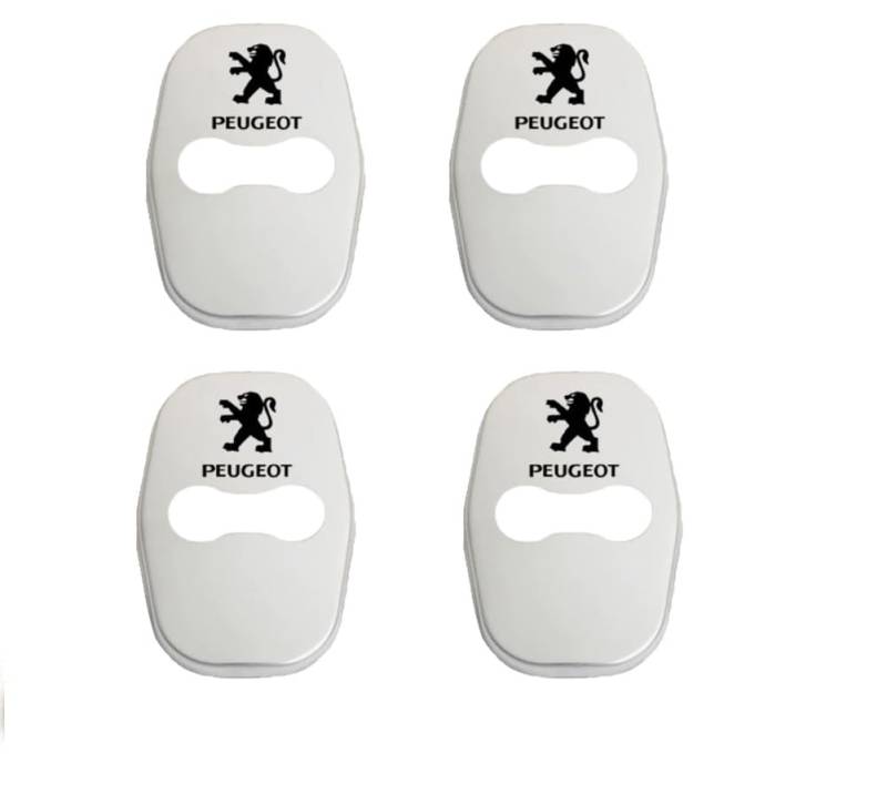 MMPZZ 4 Stück Autotürschlossabdeckung für Peugeot 208 308 408 508 2008 3008, Auto Türschloss Abdeckung Türschlossabdeckung Schutzkappe für Auto Dekor von MMPZZ
