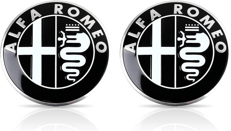 MMPZZ 4 Stück Radkappenaufkleber für Alfa Romeo, Auto-Radkappen-Dekorationsaufkleber Einfach zu Verwenden für Die Autoraddekoration von MMPZZ