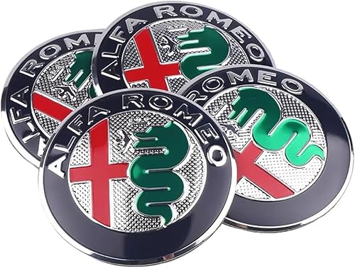 MMPZZ 4 Stück Radkappenaufkleber für Alfa Romeo Tonale SUV 2022+, Auto-Radkappen-Dekorationsaufkleber Einfach zu Verwenden für Die Autoraddekoration,1-60mm von MMPZZ