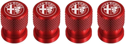MMPZZ 4 Stück Ventilkappen für Autoreifen und - räder für Alfa Romeo 147 156 164 166 159 MITO Giulia Giulietta Stelvio, Autoventil Kappe, Reifen Ventilkappen Auto Zubehör,D MMPZZ 4 Stück Ventilkappen für Autoreifen und - räder für Alfa Romeo 147 156 164 166 159 MITO Giulia Giulietta Stelvio, Autoventil Kappe, Reifen Ventilkappen Auto Zubehör,D von MMPZZ