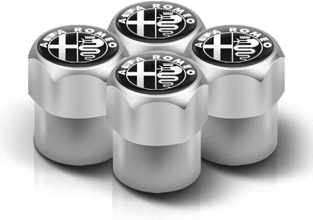 MMPZZ 4 Stück Ventilkappen für Autoreifen und - räder für Alfa Romeo Sportiva Giulia Stelvio Mito Giulietta Tonale, Autoventil Kappe, Reifen Ventilkappen Auto Zubehör,D MMPZZ 4 Stück Ventilkappen für Autoreifen und - räder für Alfa Romeo Sportiva Giulia Stelvio Mito Giulietta Tonale, Autoventil Kappe, Reifen Ventilkappen Auto Zubehör,D von MMPZZ