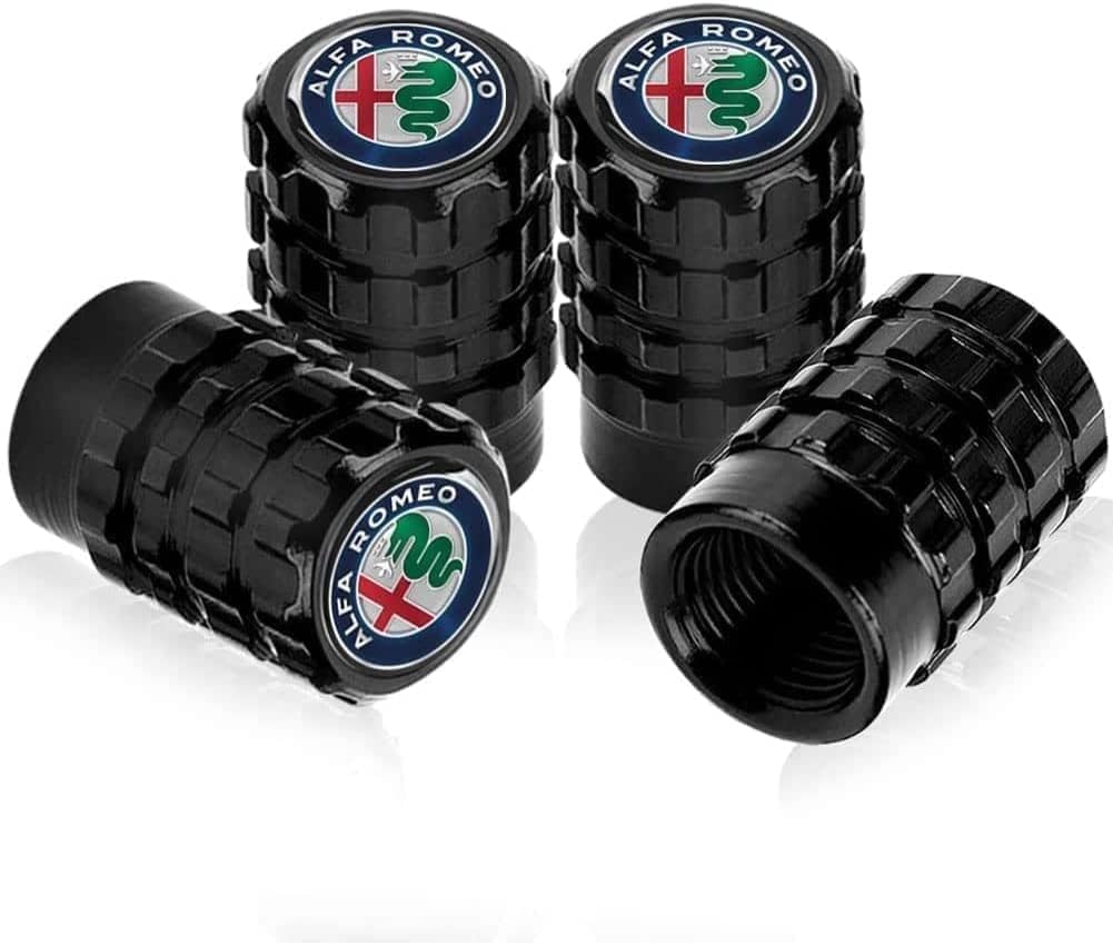 MMPZZ 4 Stück Ventilkappen für Autoreifen und - räder für Alfa Romeo Stelvio Giulia, Autoventil Kappe, Reifen Ventilkappen Auto Zubehör MMPZZ 4 Stück Ventilkappen für Autoreifen und - räder für Alfa Romeo Stelvio Giulia, Autoventil Kappe, Reifen Ventilkappen Auto Zubehör von MMPZZ