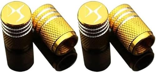 MMPZZ 4 Stück Ventilkappen für Autoreifen und - räder für Citroen DS DS3 DS4 DS5 DS6, Autoventil Kappe, Reifen Ventilkappen Auto Zubehör,F von MMPZZ