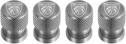MMPZZ 4 Stück Ventilkappen für Autoreifen und - räder für Peugeot 107 208 3008 308 307 406 407 408 508 207, Autoventil Kappe, Reifen Ventilkappen Auto Zubehör,H von MMPZZ