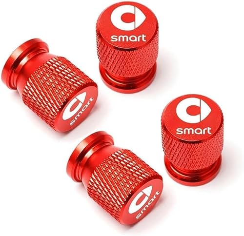 MMPZZ 4 Stück Ventilkappen für Autoreifen und - räder für Smart 451 Brabus Smart 453 fortwo forfour, Autoventil Kappe, Reifen Ventilkappen Auto Zubehör,E MMPZZ 4 Stück Ventilkappen für Autoreifen und - räder für Smart 451 Brabus Smart 453 fortwo forfour, Autoventil Kappe, Reifen Ventilkappen Auto Zubehör,E von MMPZZ