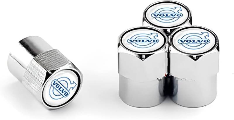 MMPZZ 4 Stück Ventilkappen für Autoreifen und - räder für Volvo XC40 XC60 V40 V60 S90, Autoventil Kappe, Reifen Ventilkappen Auto Zubehör,D von MMPZZ