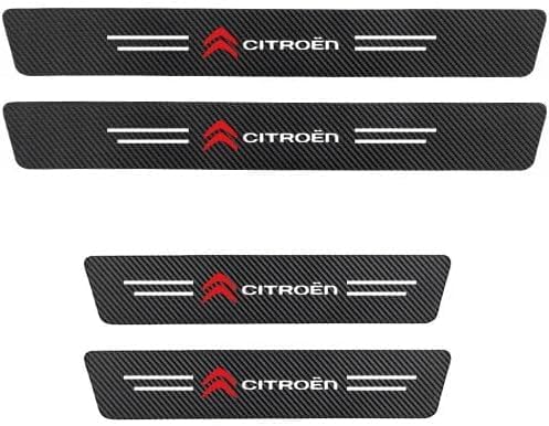 MMPZZ Auto Einstiegsleisten Schutzfolie Kohlefaser Türschweller für Citroen C1 C3 C4 Cactus C-Zero Berlingo Multispace, Anti Scratch Türschweller Schutz Leisten Auto Zubehör von MMPZZ