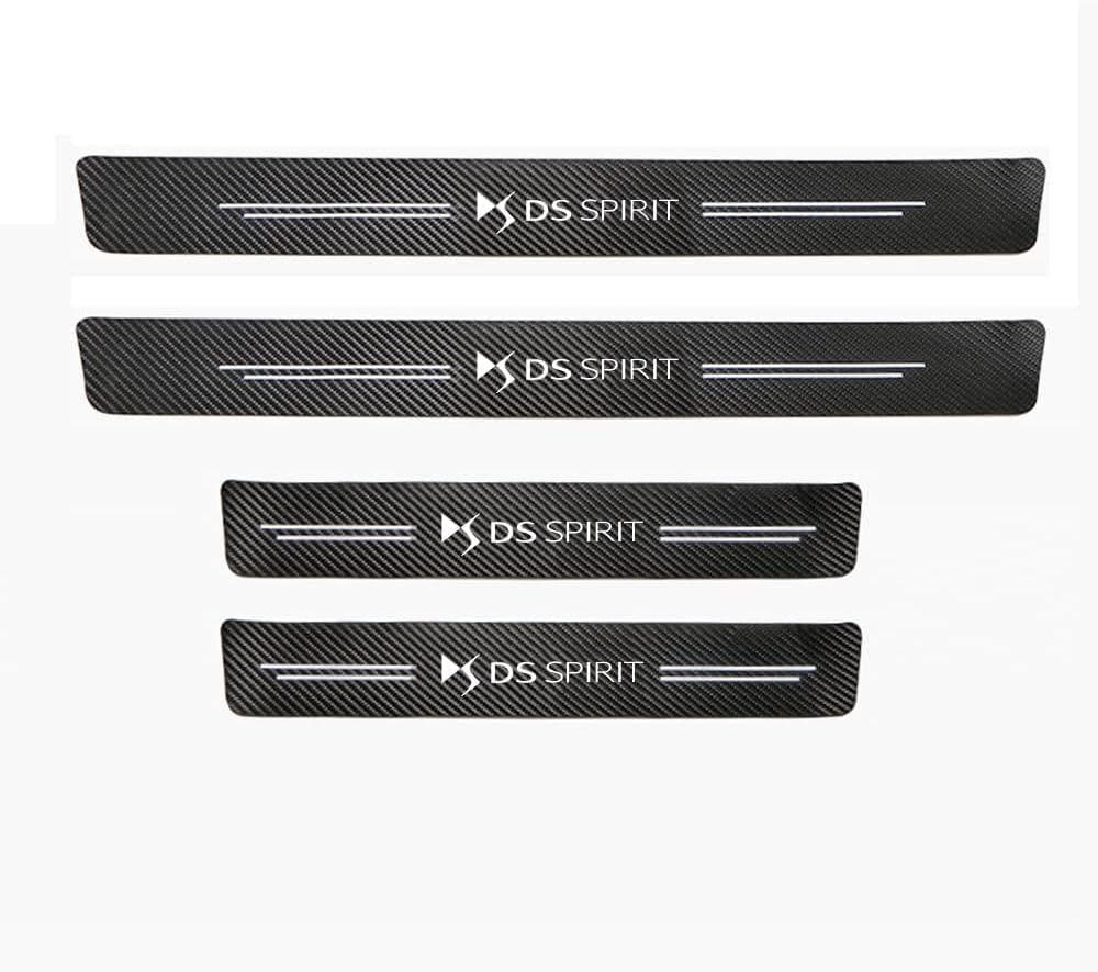MMPZZ Auto Einstiegsleisten Schutzfolie Kohlefaser Türschweller für Citroen DS Spirit DS3 DS4 DS4S DS5 DS 5LS DS6 DS7, Anti Scratch Türschweller Schutz Leisten Auto Zubehör von MMPZZ