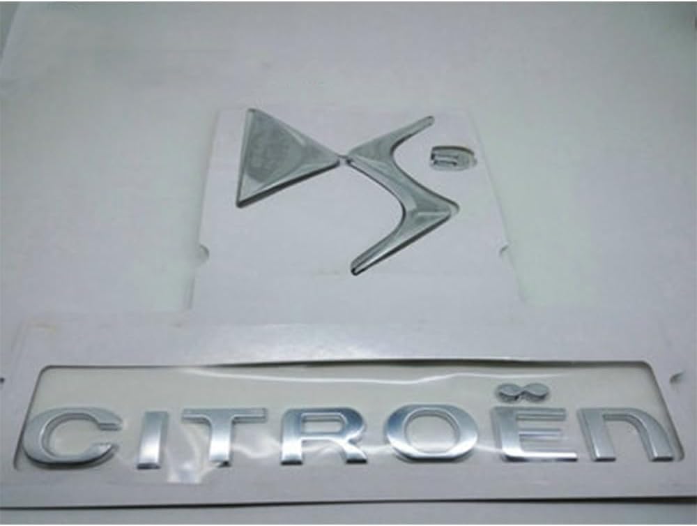 MMPZZ Auto Logo Aufkleber für Citroen DS DS3, Kühlergrill Logo & Kofferraum-Emblem Emblem Emblem Heckklappe Kofferraum Kotflügel Auto Dekoration MMPZZ Auto Logo Aufkleber für Citroen DS DS3, Kühlergrill Logo & Kofferraum-Emblem Emblem Emblem Heckklappe Kofferraum Kotflügel Auto Dekoration von MMPZZ