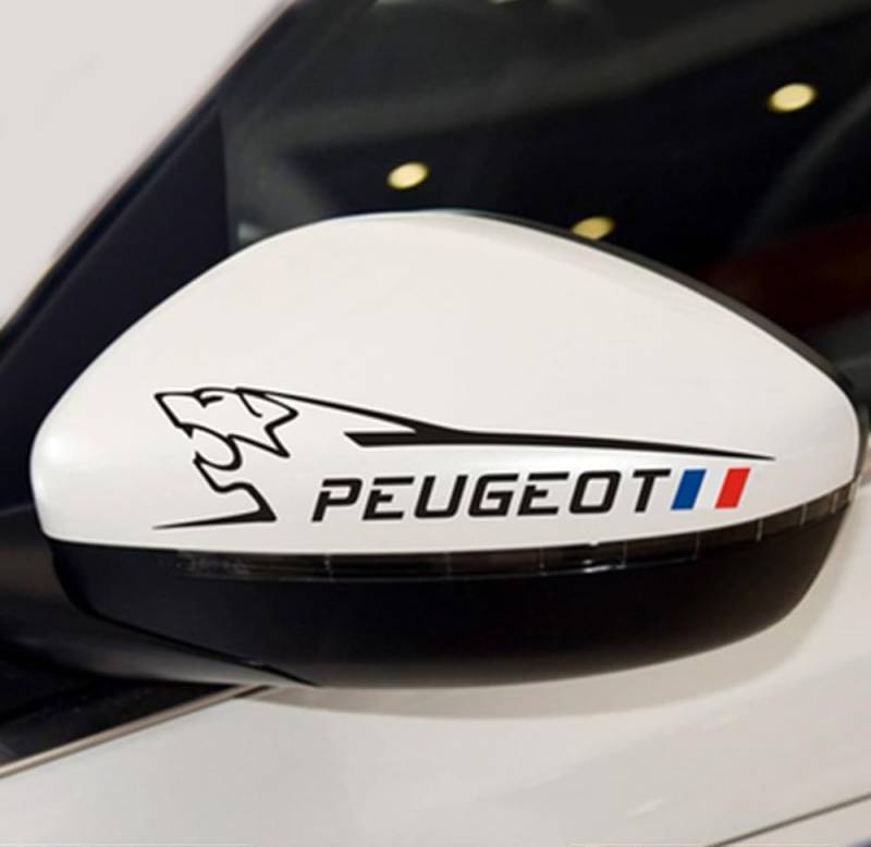 MMPZZ Auto Logo Aufkleber für Peugeot 208 308S 408 508 2008 3008, Kühlergrill Logo & Kofferraum-Emblem Emblem Emblem Heckklappe Kofferraum Kotflügel Auto Dekoration,A von MMPZZ