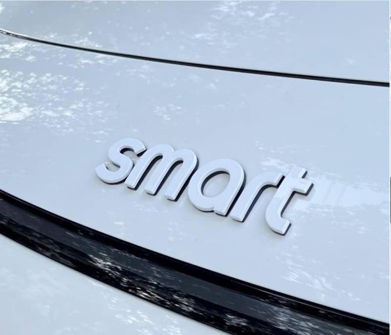 MMPZZ Auto Logo Aufkleber für Smart Forfour Fortwo 451 453, Kühlergrill Logo & Kofferraum-Emblem Emblem Emblem Heckklappe Kofferraum Kotflügel Auto Dekoration,F von MMPZZ