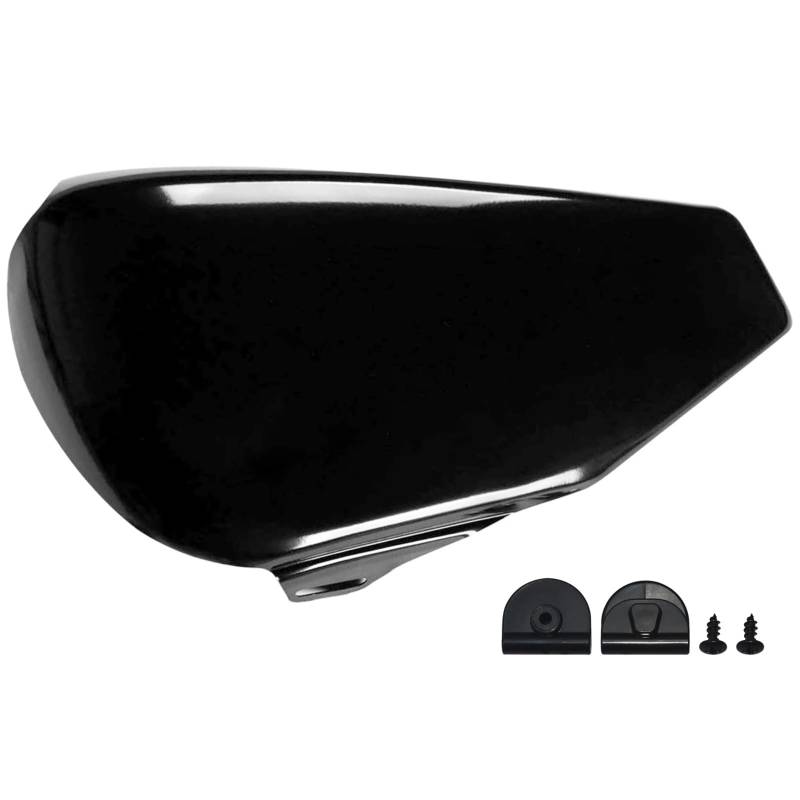 Motorrad Batterieabdeckung Motorrad Linke Batterieseitenverkleidungsabdeckung Stahl Passend für Harley Davidson Sportster Custom XL1200C Iron XL883N 2004-2013 seitliche Batterie everkleidungsabdeckung von MNEVZX