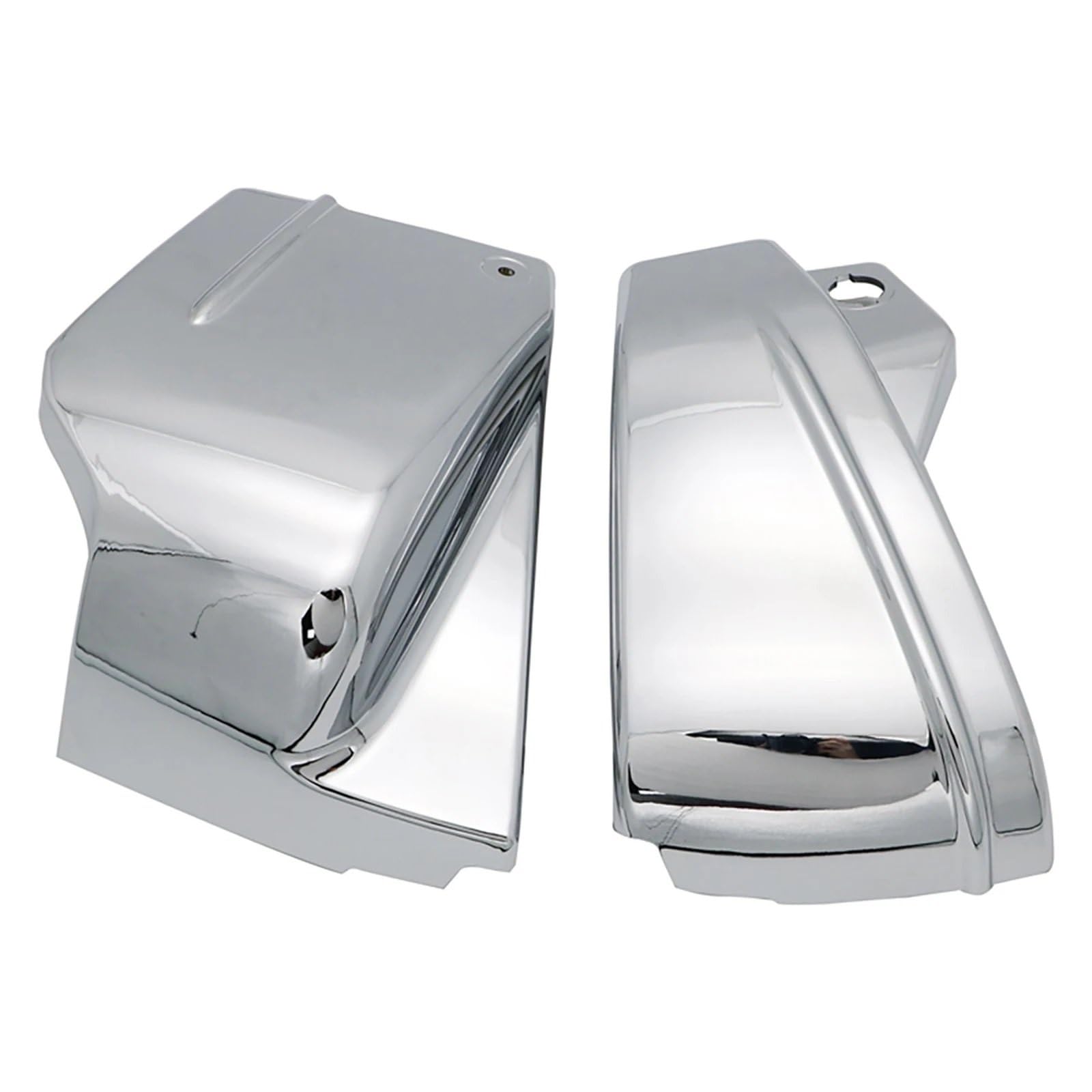 Motorrad Batterieabdeckung Motorradzubehör Seitenbatterieverkleidungsabdeckungen Panel Fit für Yamaha V-Star XVS400 XVS650 Dragstar DS400 DS650 seitliche Batterie everkleidungsabdeckungen(Chrome) von MNEVZX