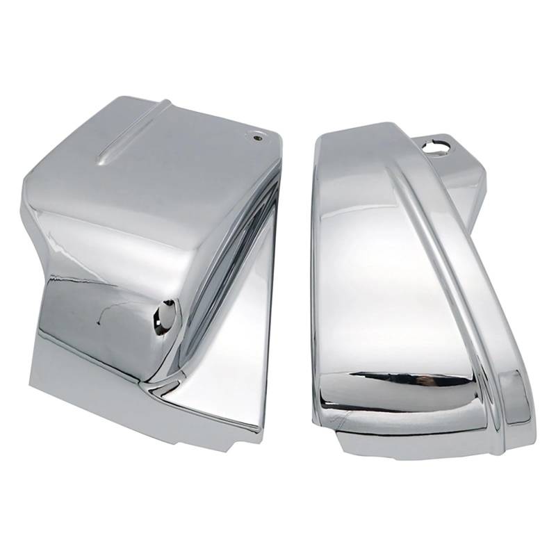 Motorrad Batterieabdeckung Motorradzubehör Seitenbatterieverkleidungsabdeckungen Panel Fit für Yamaha V-Star XVS400 XVS650 Dragstar DS400 DS650 seitliche Batterie everkleidungsabdeckungen(Chrome) von MNEVZX