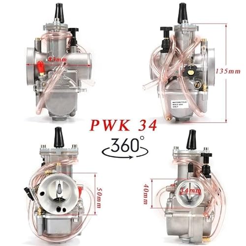Für PWK 28 30 32 34mm Roller 2T 4T ATV ​​Dirt Bike Enduro Flache Vorhang Vergaser Vergaser Motor(34MM) von MNGNCBXWK