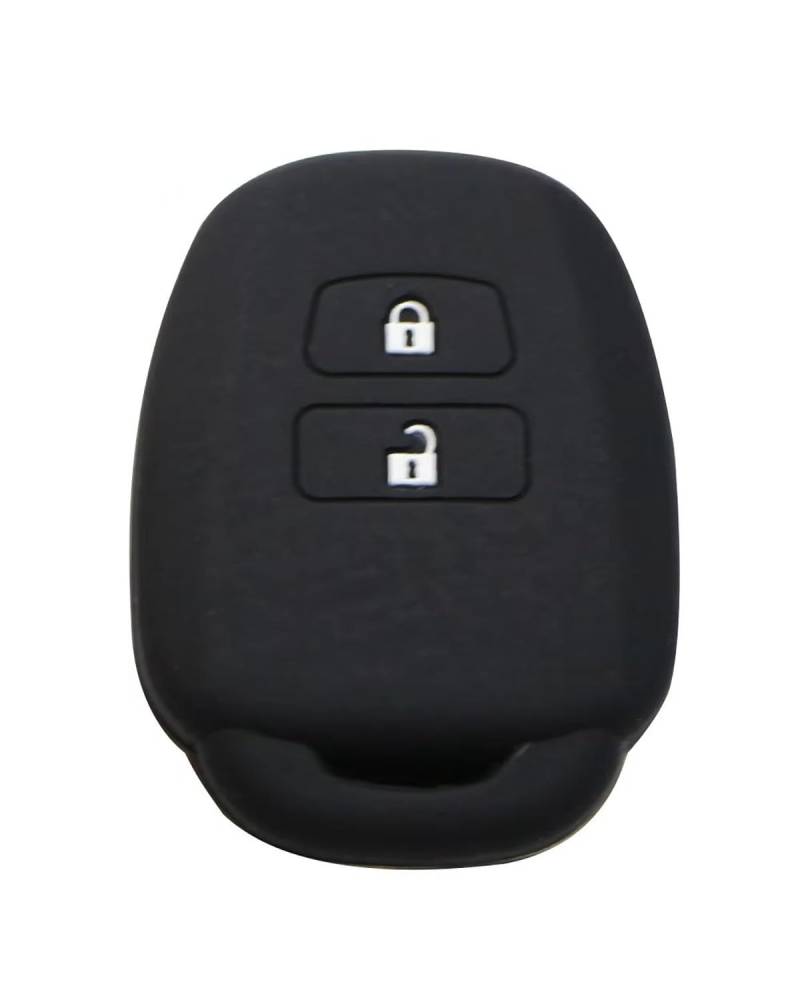 Auto SchlüSselgehäUse Für Aqua Ractis Vitz Für RAV4 HiAce Für Land Für Cruiser Hauthalter 2010-2019 2-Tasten-Schlüsseletui Schlüsselanhänger Shell Cover SchlüSselgehäUse(Black) von MNNZHG