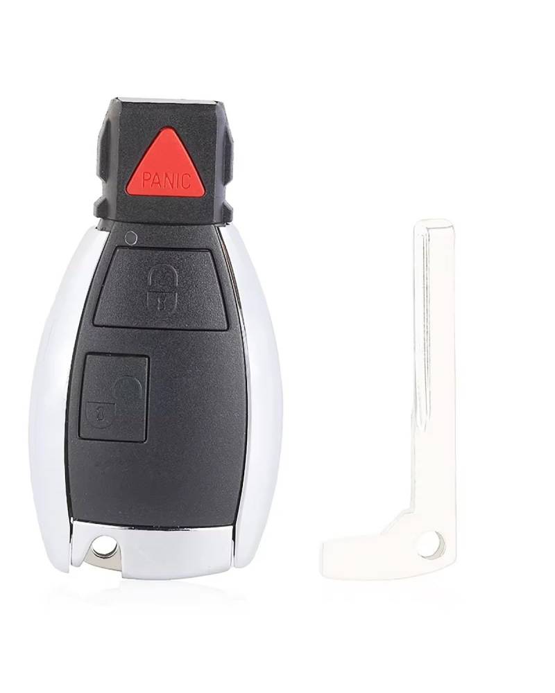 Auto SchlüSselgehäUse Für Benz Für CLS CES W124 W202 Ersatz Modifizierte 2 3 4 Taste Schlüssel Shell Fall Abdeckung SchlüSselgehäUse(2 with Panic Button) von MNNZHG