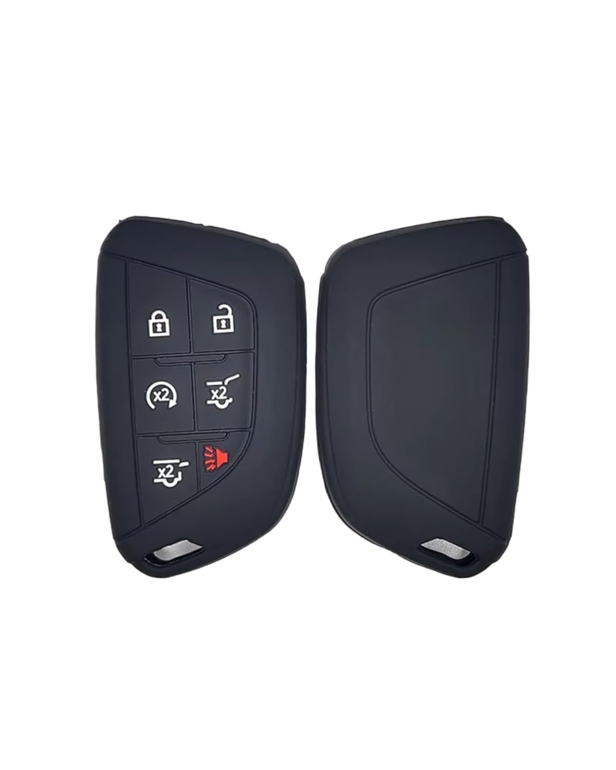 Auto SchlüSselgehäUse Für Cadillac 21SRX SLS Cts XTS ATS Silikon Gummi Schlüsselanhänger Abdeckung Fall Auto Keyless Key Zubehör SchlüSselgehäUse(Black) von MNNZHG