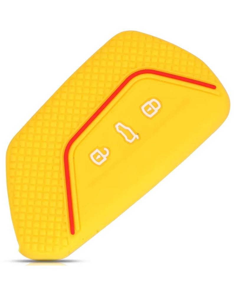 Auto SchlüSselgehäUse Für Golf 8 Für Mk8 2020 Silikon Auto Schlüssel Fall Schutz Abdeckung Haut Smart Keychian Halter SchlüSselgehäUse(Yellow) von MNNZHG