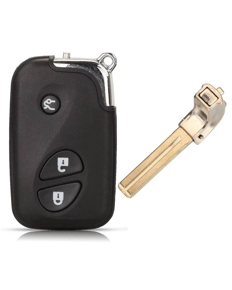 Auto SchlüSselgehäUse Für Lexus Für IS250 Für ES350 Für GS350 Für LS460 GS 2 3 4 Tasten Schlüsselgehäuse Schlüsselanhänger Keyless Entry Shell Blank SchlüSselgehäUse(3 Buttons) von MNNZHG