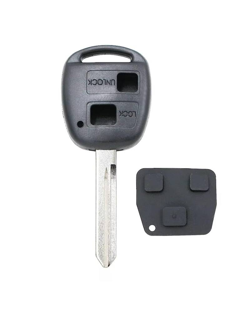 Auto SchlüSselgehäUse Für Yaris 2 3 Tasten Autoschlüssel Shell Fall Fob Auto Schlüsselanhänger Ersatz TOY47 SchlüSselgehäUse(2 Buttons) von MNNZHG